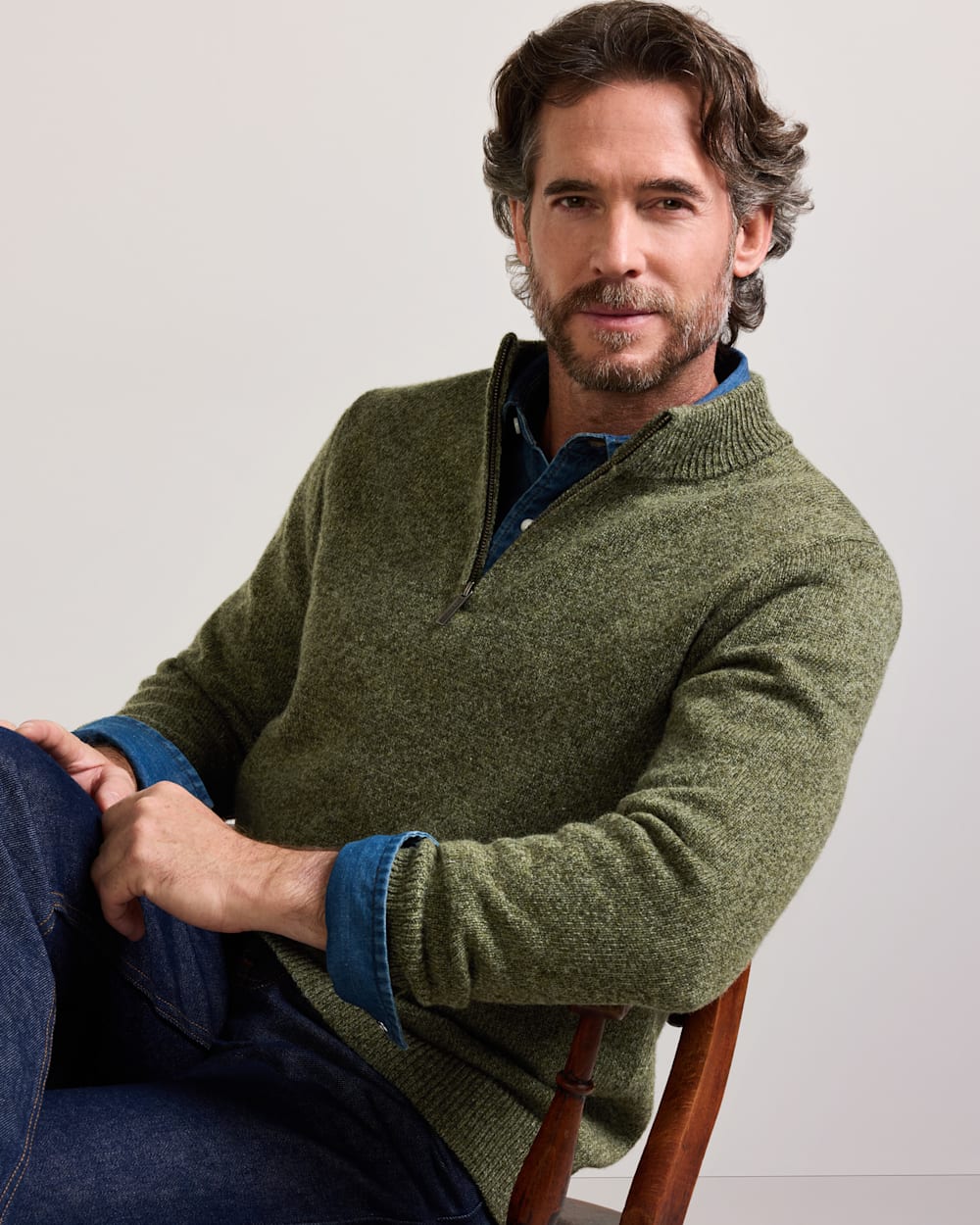 PENDLETON MEN'S SHETLAND COLLECTION QUARTER-ZIP SWEATER