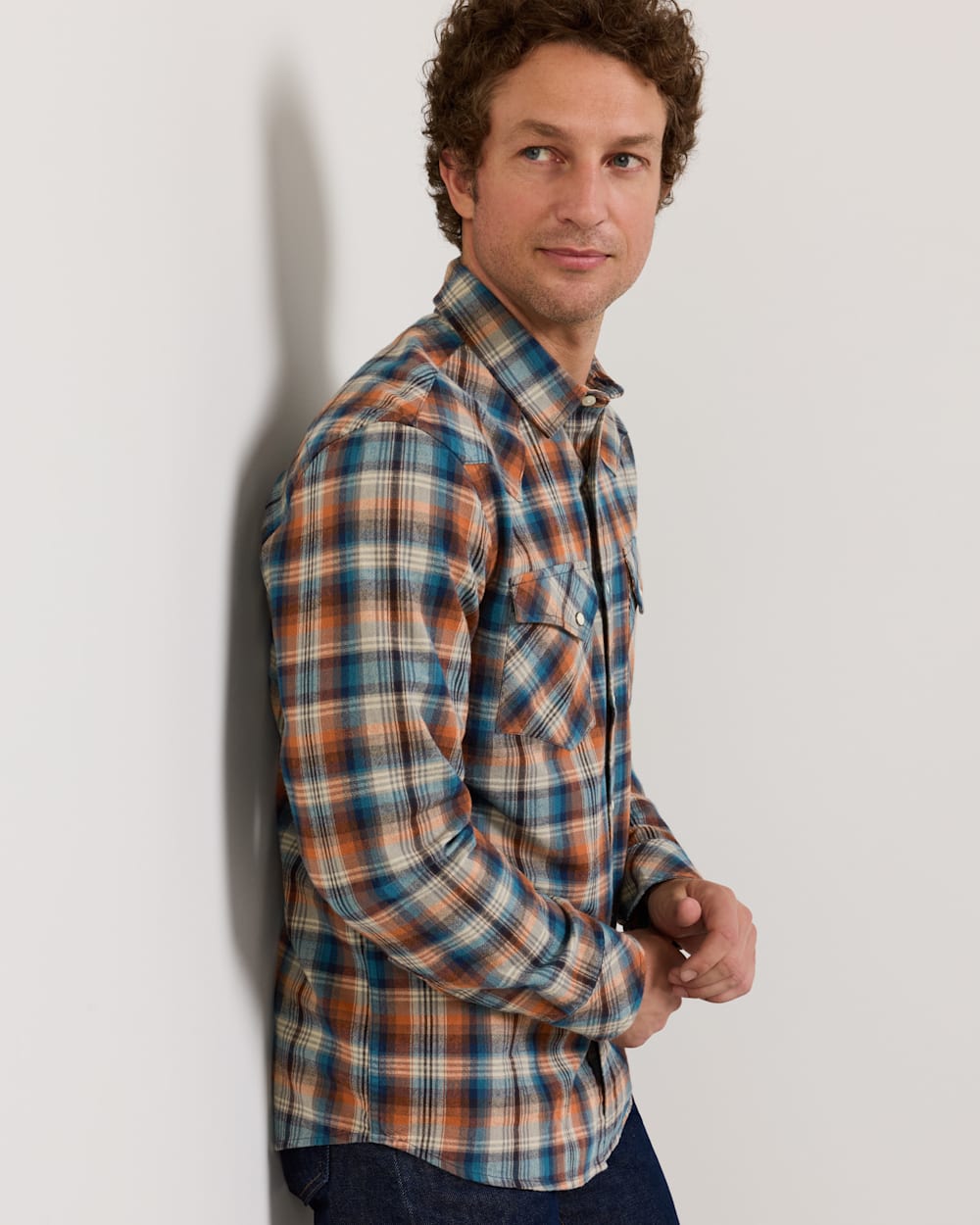 PENDLETON MEN'S PLAID SNAP-FRONT WYATT COTTON SHIRT