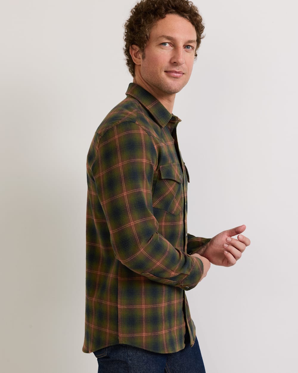 PENDLETON MEN'S PLAID SNAP-FRONT WYATT COTTON SHIRT
