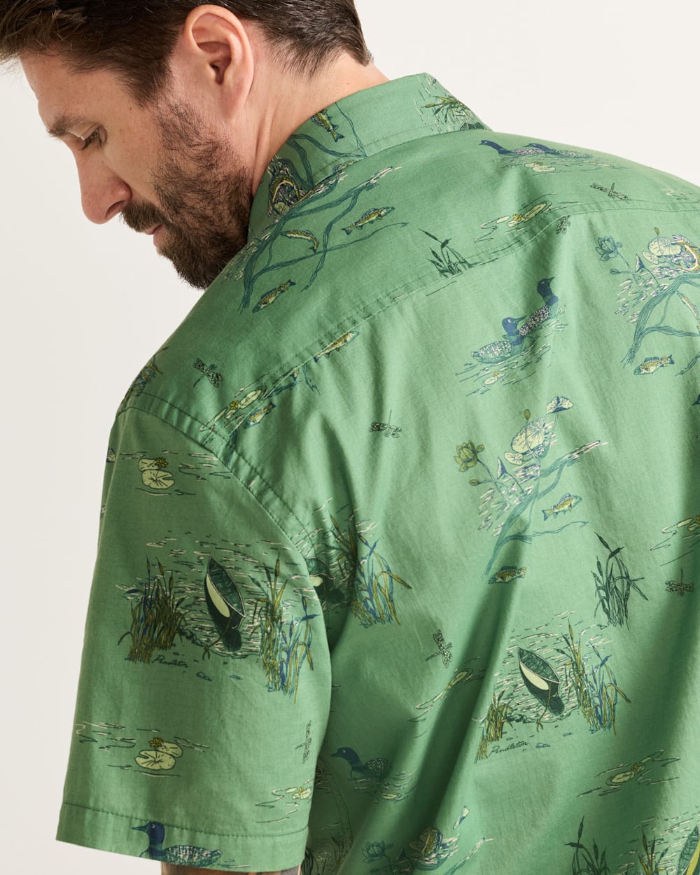 PENDLETON MEN'S SHORT-SLEEVE SHORELINE COTTON SHIRT