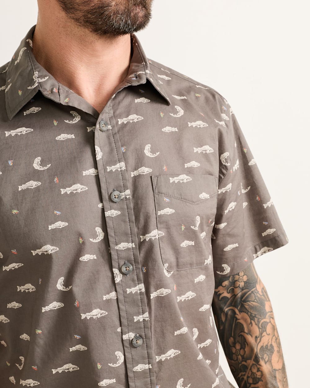 PENDLETON MEN'S SHORT-SLEEVE SHORELINE COTTON SHIRT