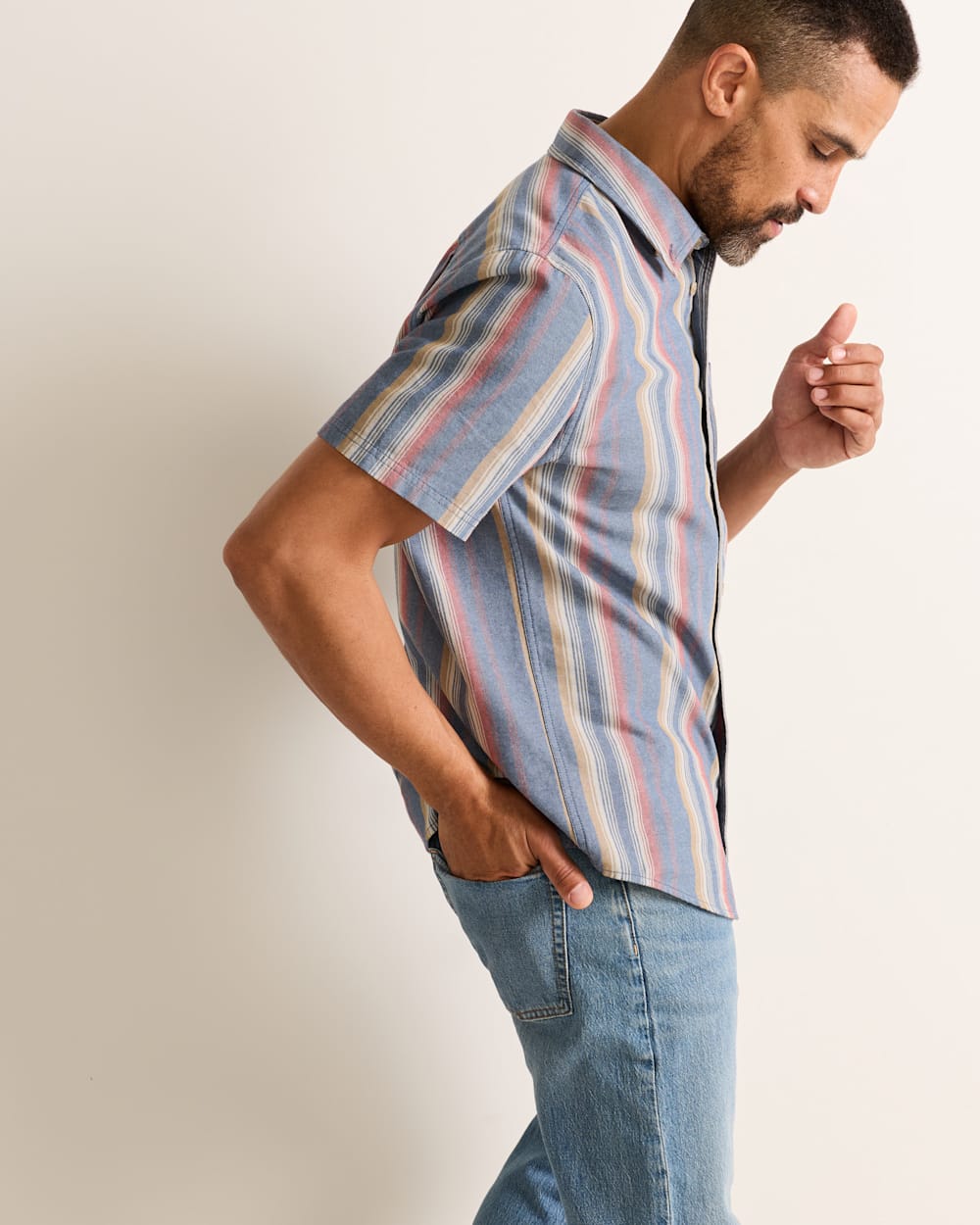 PENDLETON MEN'S SHORT-SLEEVE STRIPE BAYSIDE SHIRT