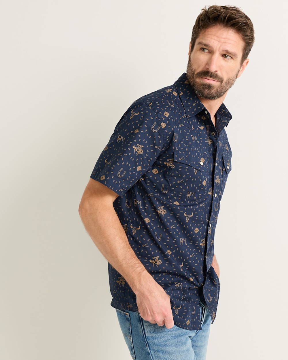 PENDLETON MEN'S SHORT-SLEEVE LARAMIE SNAP-FRONT SHIRT