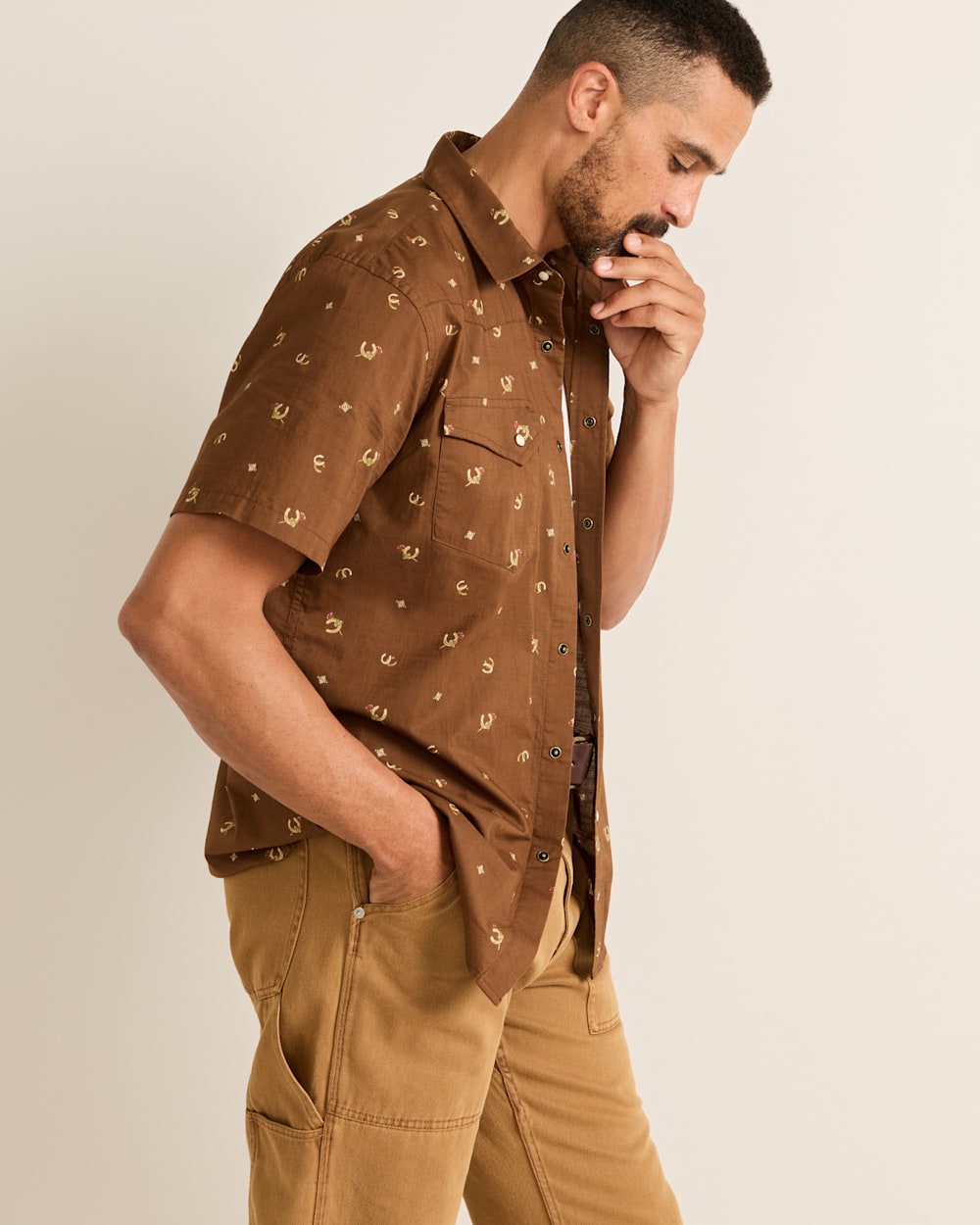 PENDLETON MEN'S SHORT-SLEEVE LARAMIE SNAP-FRONT SHIRT