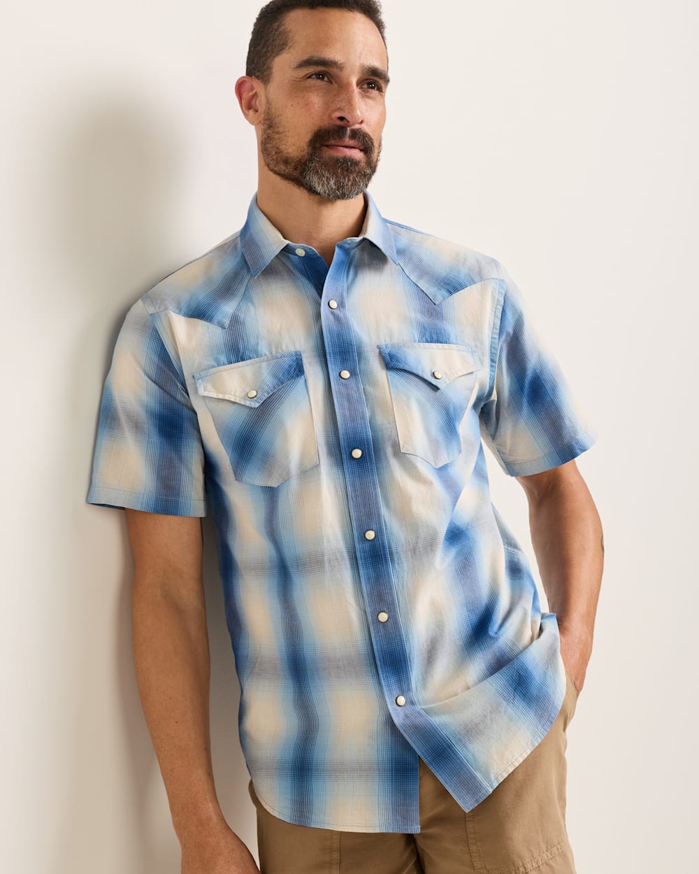 PENDLETON MEN'S SHORT-SLEEVE PLAID FRONTIER SHIRT