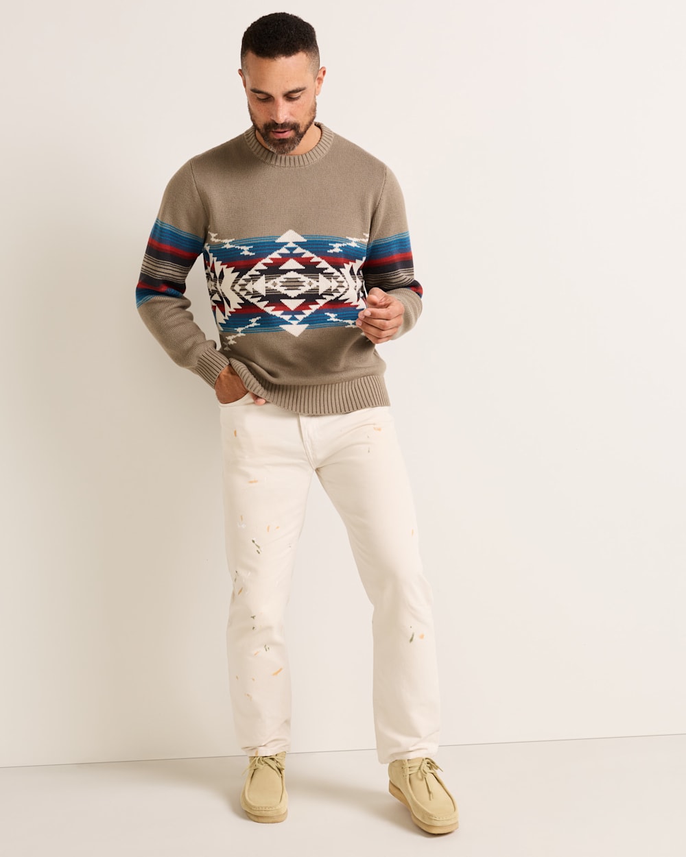 PENDLETON MEN'S BRIDGE CREEK COTTON SWEATER