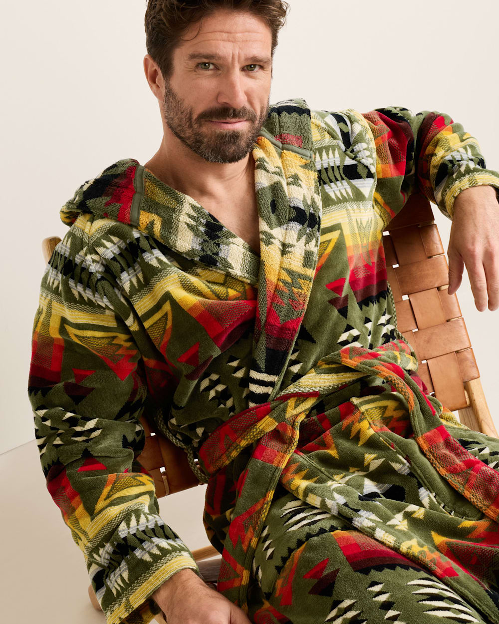 PENDLETON UNISEX PONDEROSA COTTON TERRY VELOUR BATHROBE