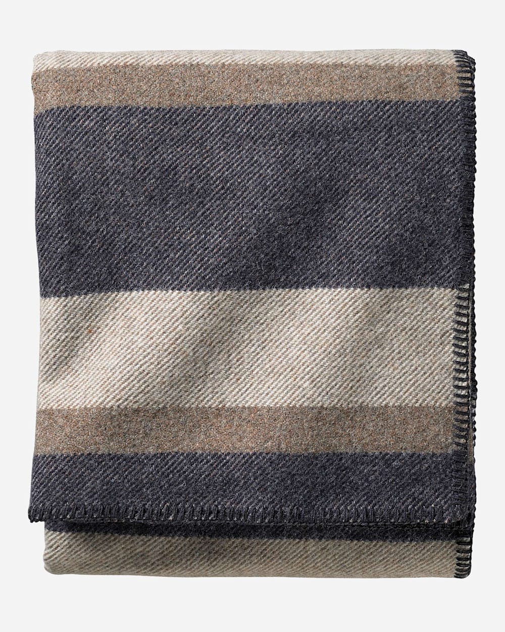 PENDLETON ECO-WISE WOOL PLAID/STRIPE BLANKET