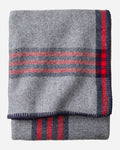 PENDLETON ECO-WISE WOOL PLAID/STRIPE BLANKET