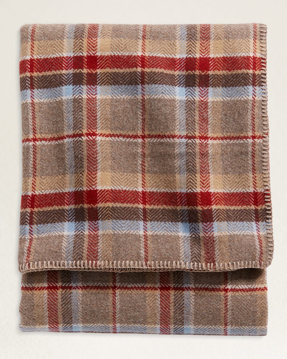 PENDLETON ECO-WISE WOOL PLAID/STRIPE BLANKET