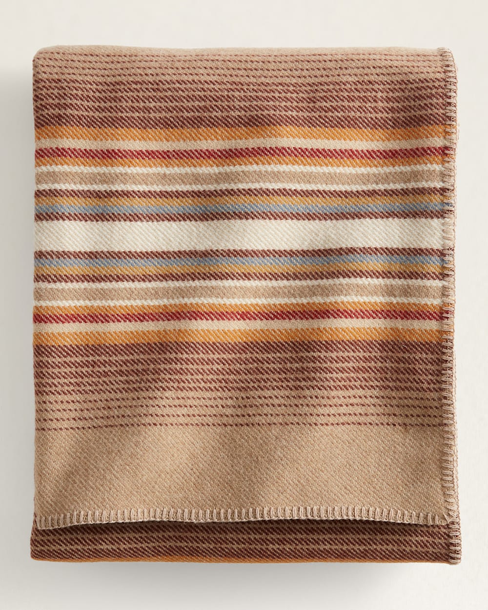 PENDLETON ECO-WISE WOOL PLAID/STRIPE BLANKET