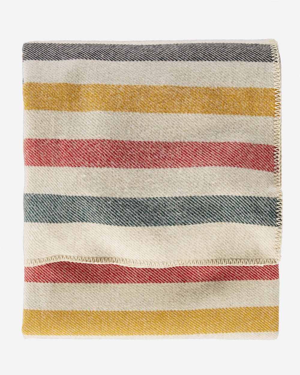PENDLETON ECO-WISE WOOL PLAID/STRIPE BLANKET