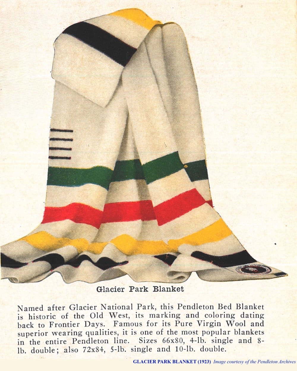 PENDLETON GLACIER NATIONAL PARK BLANKET