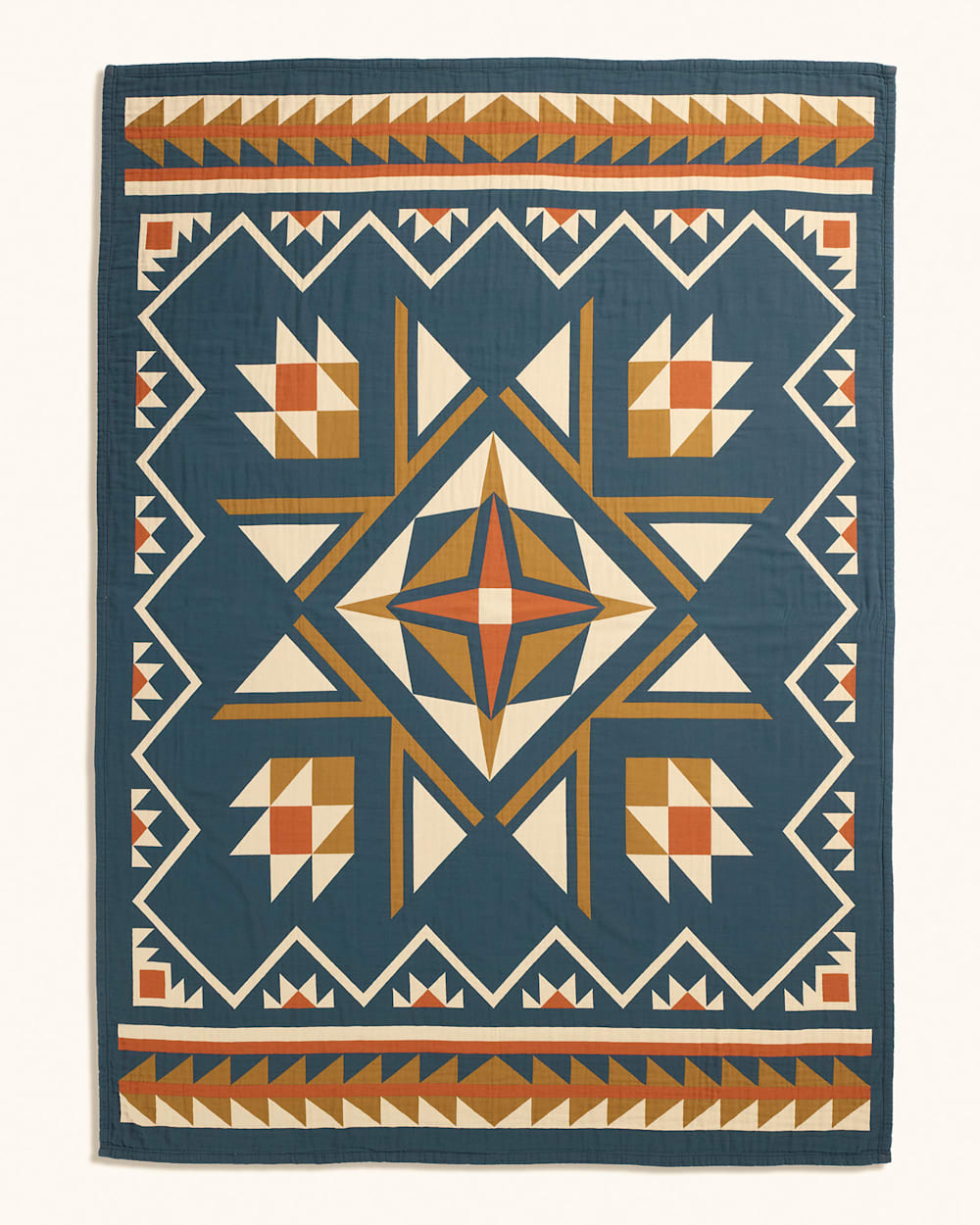 PENDLETON QUILTED STAR COTTON MATELASSE COVERLET