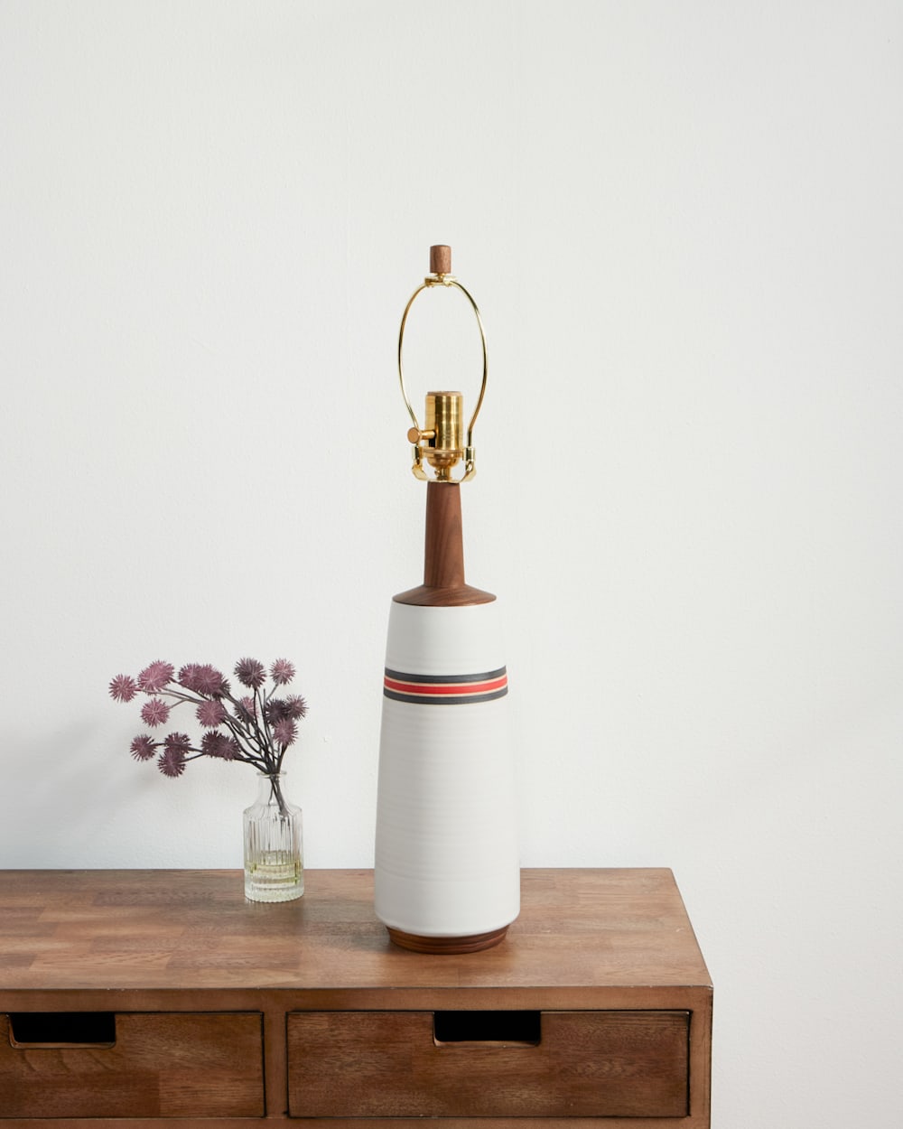 PENDLETON HANDMADE STONEWARE & WOOD TABLE LAMP