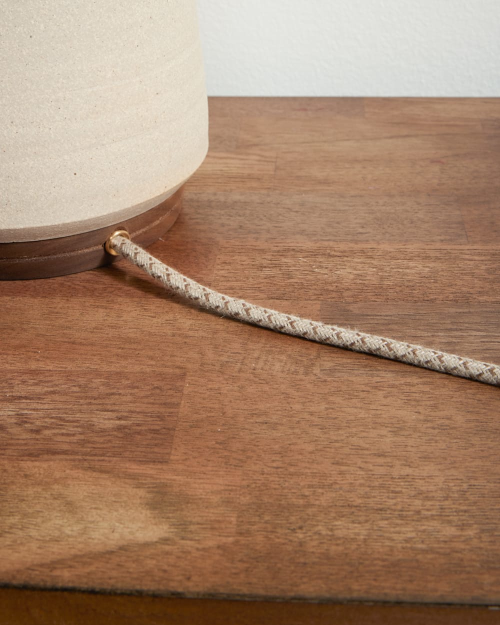 PENDLETON HANDMADE STONEWARE & WOOD TABLE LAMP