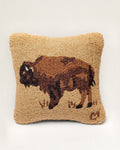 PENDLETON BUFFALO HOOKED SQUARE PILLOW