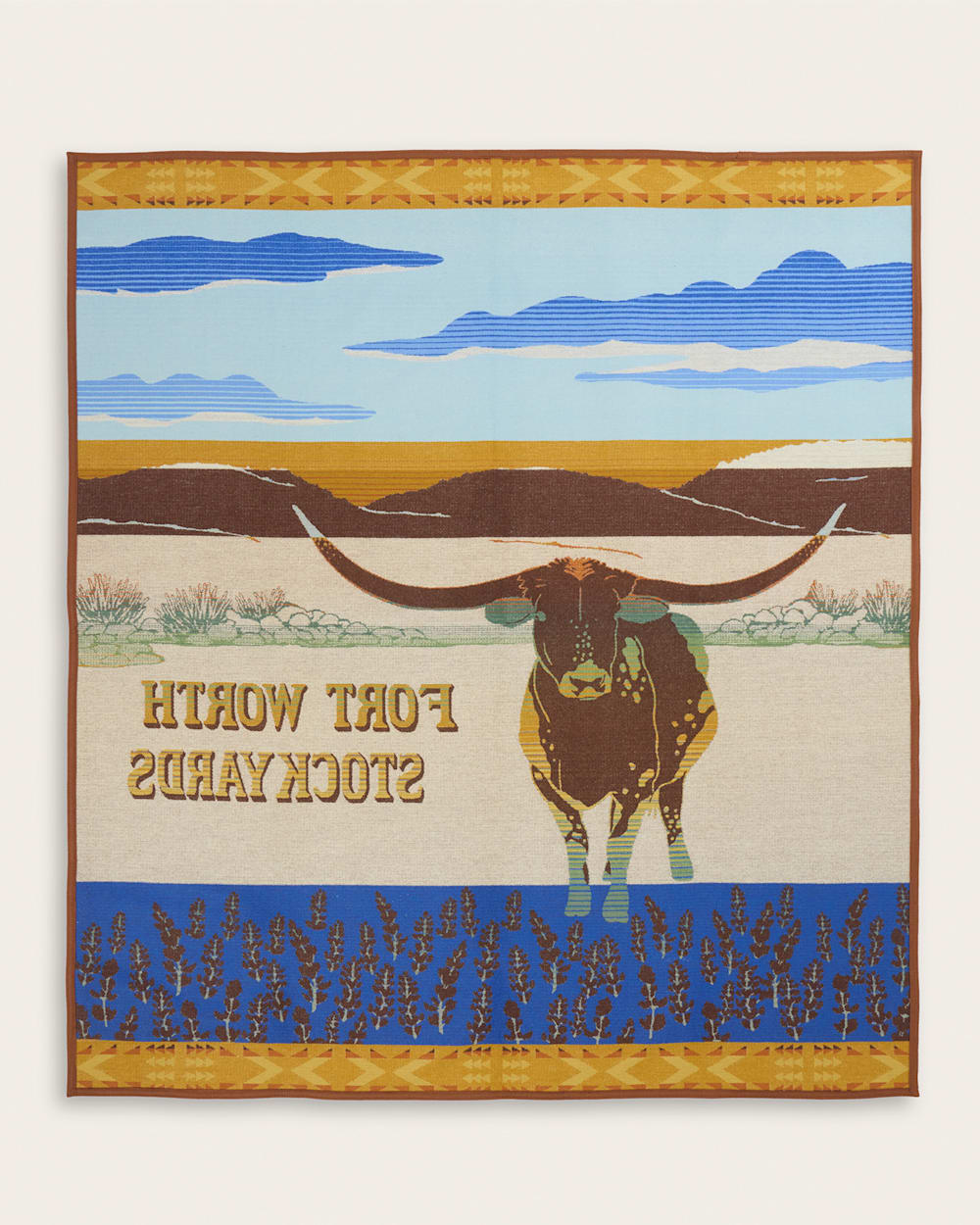 PENDLETON LONGHORN BLUEBELLS THROW