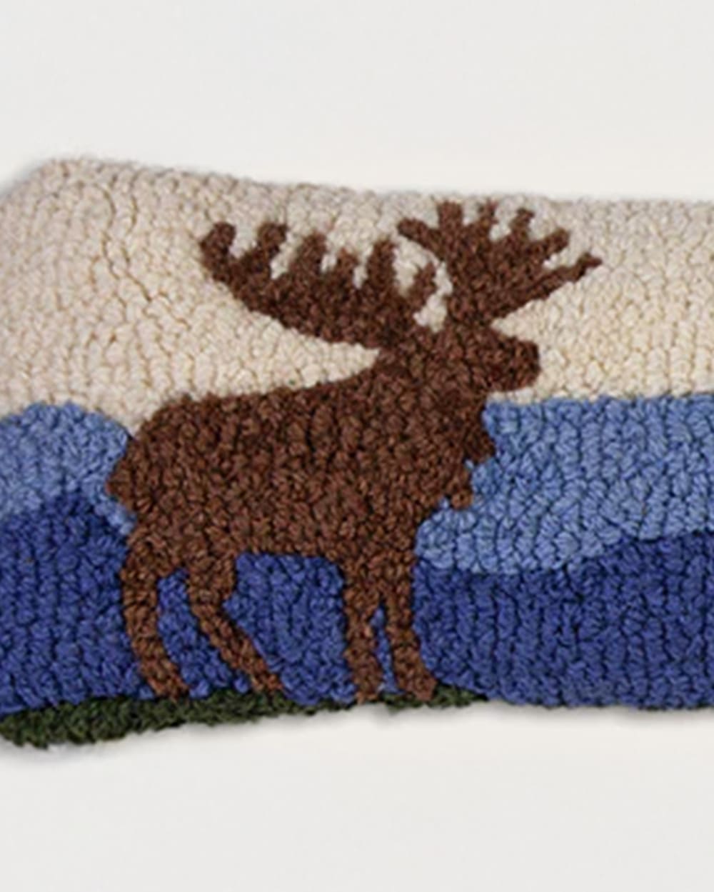 PENDLETON MOUNTAIN MOOSE HOOKED LUMBAR PILLOW